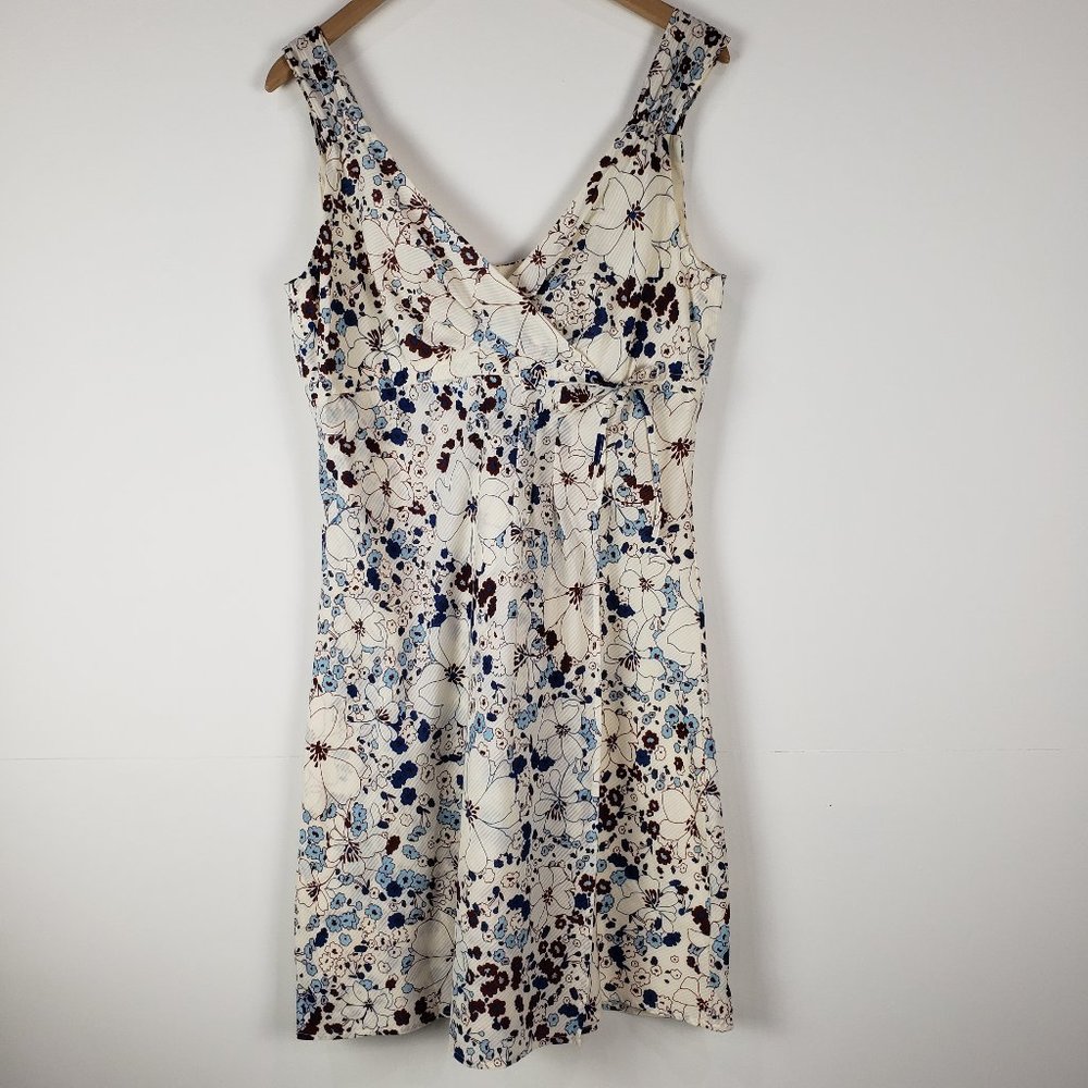 Patagonia White Floral Organic Cotton Dress Size 8